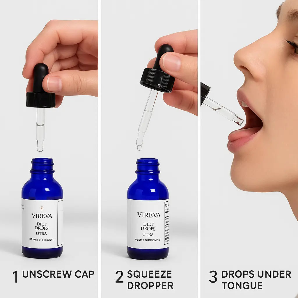 How to use Vireva Diet Drops under the tongue